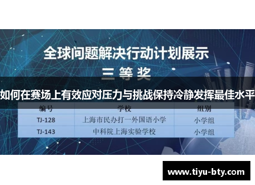 如何在赛场上有效应对压力与挑战保持冷静发挥最佳水平