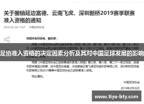 足协准入资格的决定因素分析及其对中国足球发展的影响 足协准入资格的决定因素分析及其对中国足球发展的影响